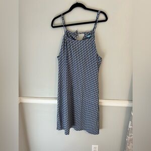 J. McLaughlin Catalina Cloth Maria Women medium Blue Saddle Print
Halter Dress